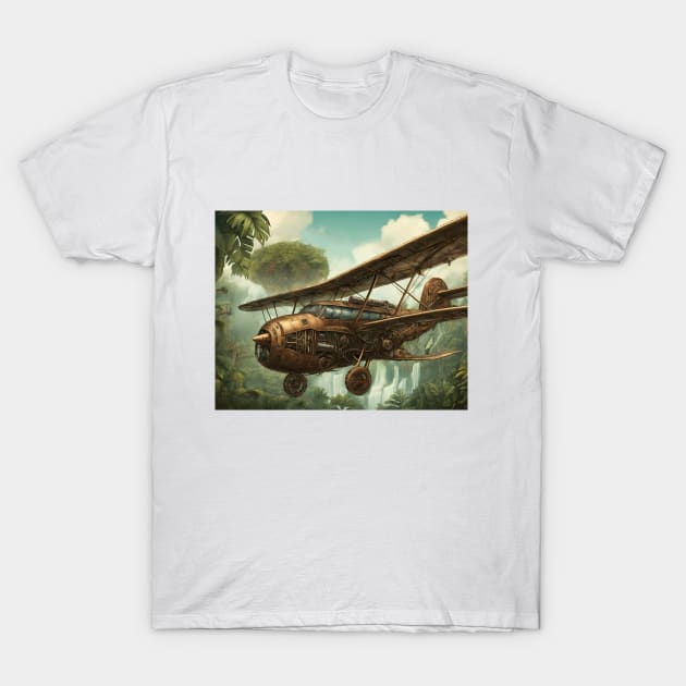 Steampunk Airplane T-Shirt by ArtShare